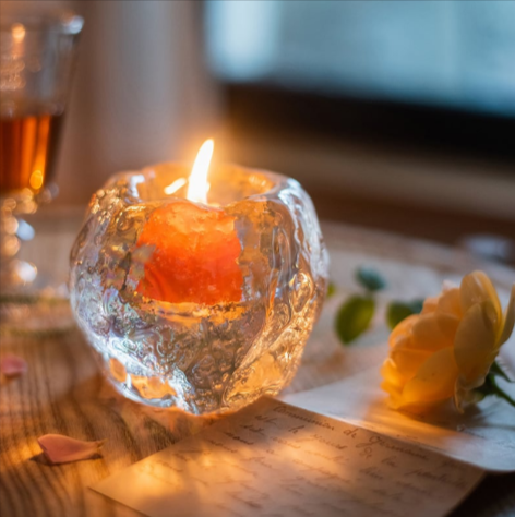 Glass Candle Holder