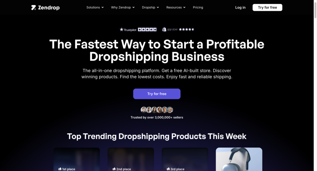 Zendrop all-in-one dropshipping, best alternative site like AliExpress